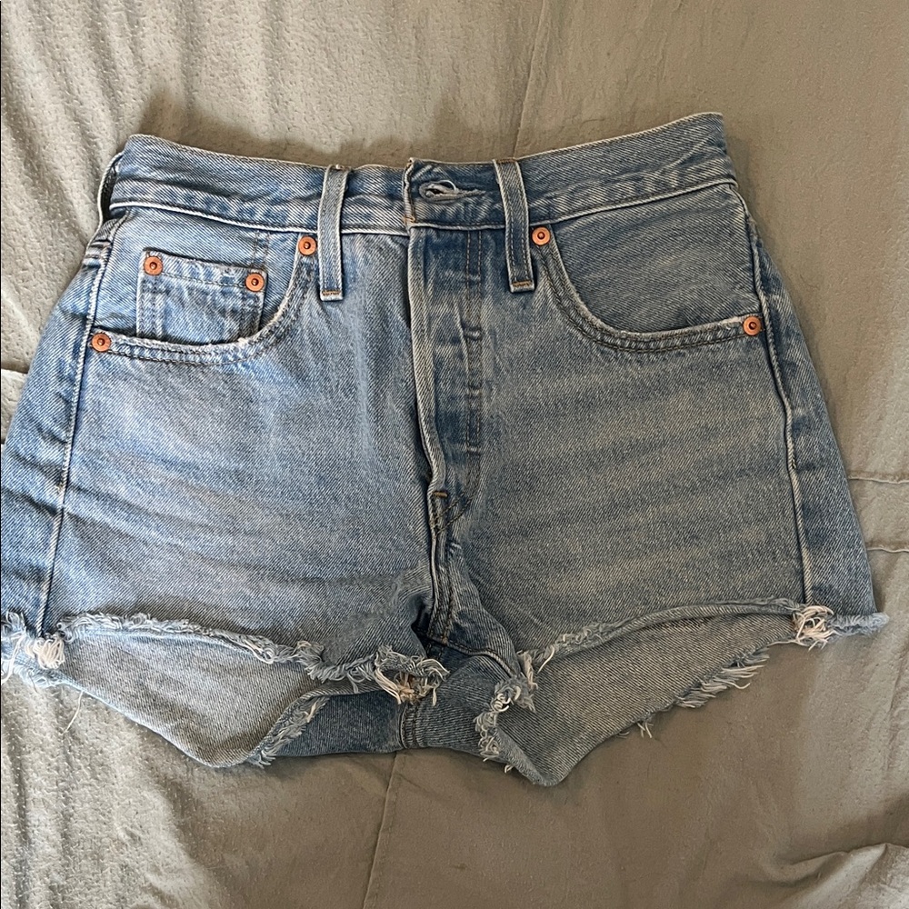 Levi's Light Blue Jean Shorts